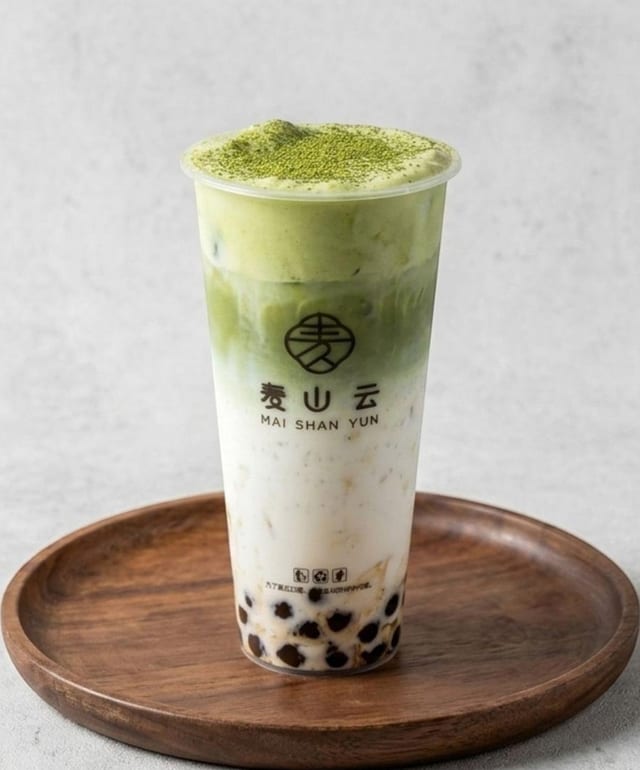 Matcha Latte W. Boba.