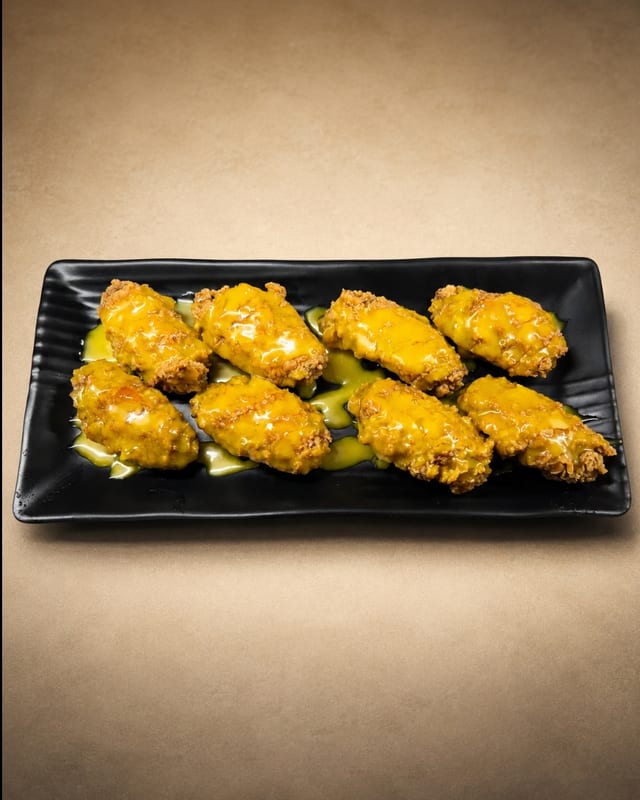 Tangy Honey Mustard Fried Chicken.