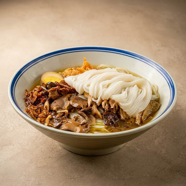 Pork Rice Noodle Soup.